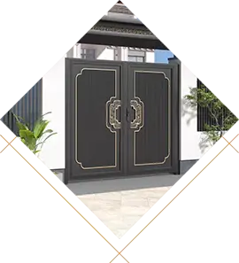 Puerta de aluminio fundido