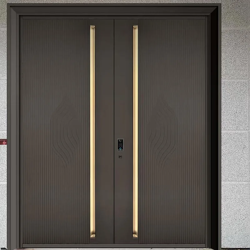 Puerta pivotante tallada de precisión de doble apertura