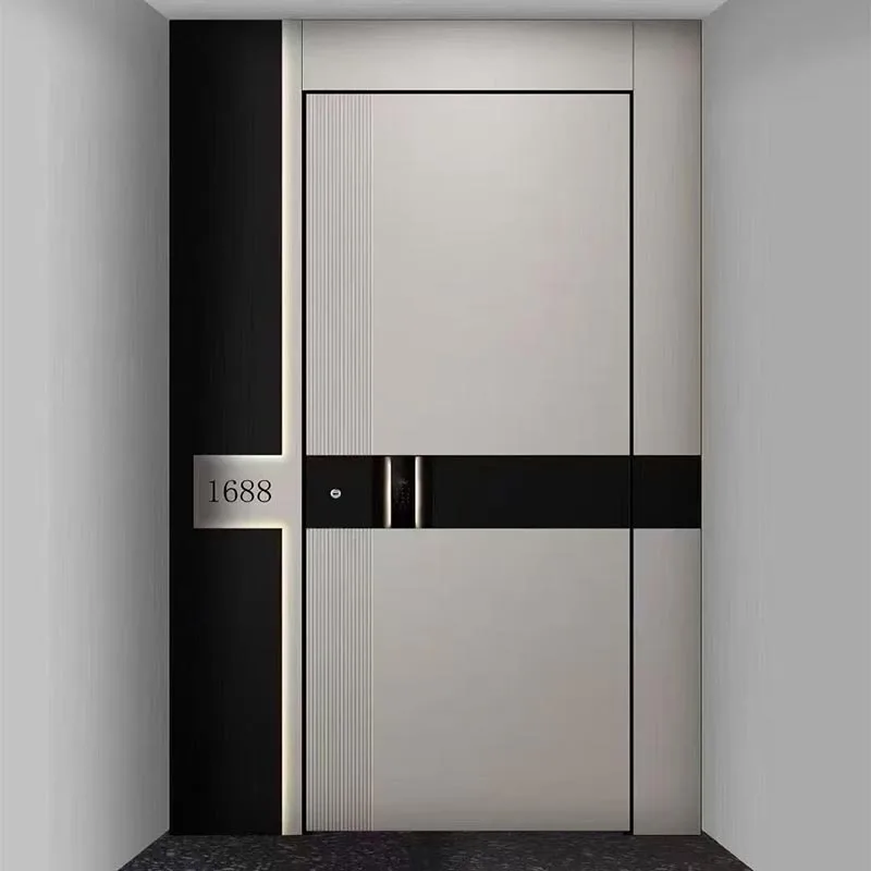 Puerta de aluminio fundido con moldura integral