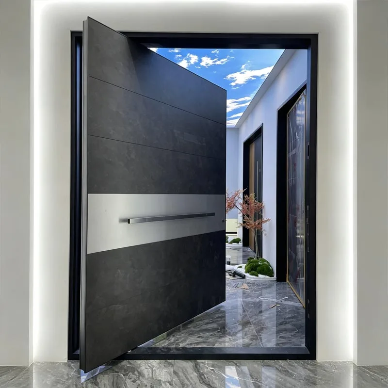 Puerta de aluminio fundido tallada con precisión fuera del eje