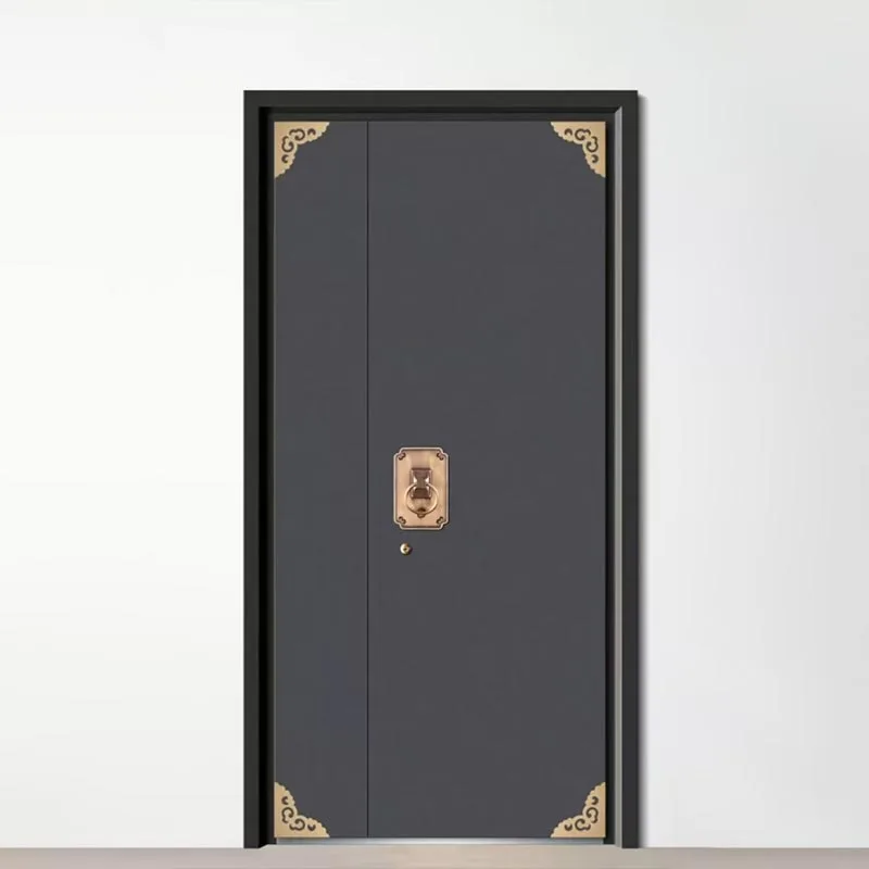 Puerta de entrada para madre e hijo de villa de aluminio fundido tallada con precisión