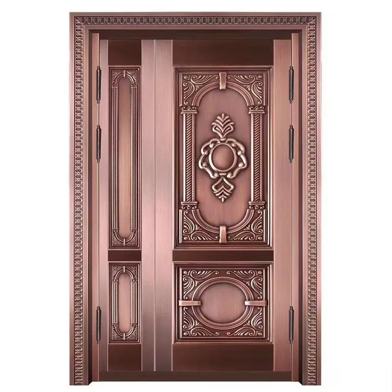 Puerta de entrada única de cobre macizo