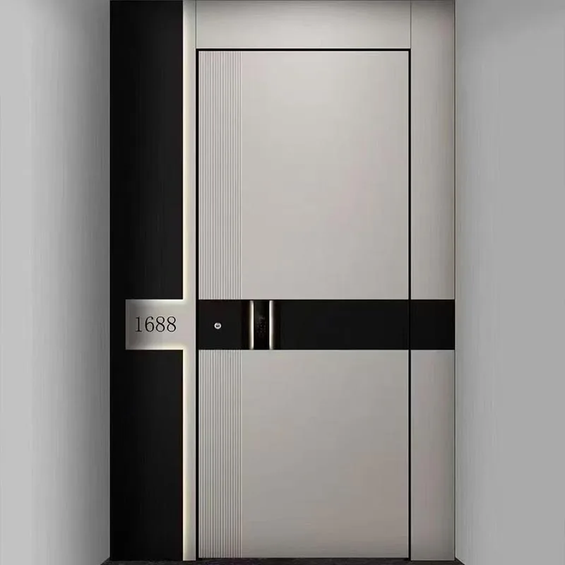Puerta de aluminio fundido con aislamiento térmico e insonorizada: diseño escénico